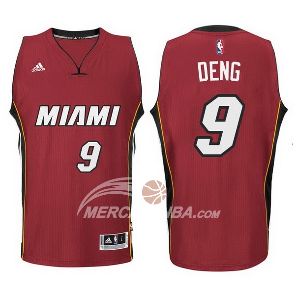 Maglia NBA Deng Miami Heats Rojo